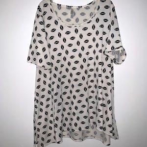 LulaRoe Football 2XL Perfect Tee